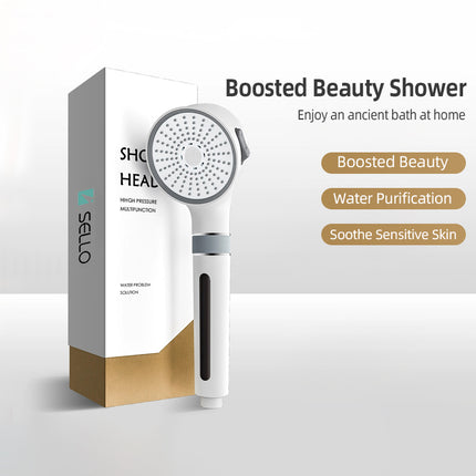 High Pressure Shower Head with Filter Element Water Saving Shower Head Softener for Skin and Hair Protection