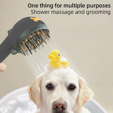 Handheld Dog Shower Attachment for Fast and Easy Dog Bathing and Cleaning Handheld Sprayer with Hose Grey