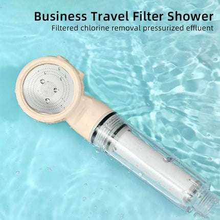 Travel Shower Head Compact and easy to carry, High-Pressure Handheld with Effective replacement filter for removing rust and harmful substances, Good for dry skin and hair