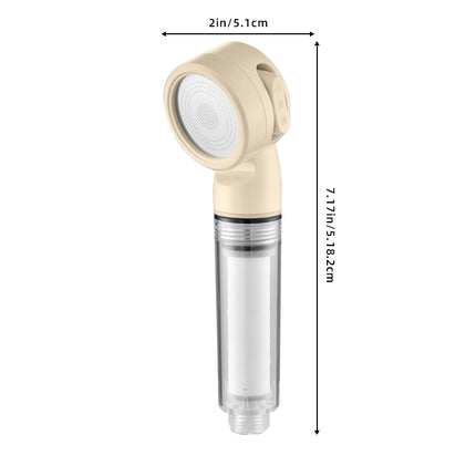 Travel Shower Head Compact and easy to carry, High-Pressure Handheld with Effective replacement filter for removing rust and harmful substances, Good for dry skin and hair