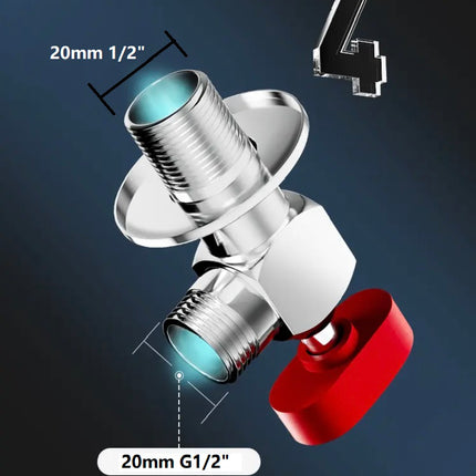 Válvula de bola Válvula de cierre de rosca G1/2" Control de flujo rápido en tubería