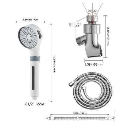 High Pressure Shower Head with Filter Element Water Saving Shower Head Softener for Skin and Hair Protection