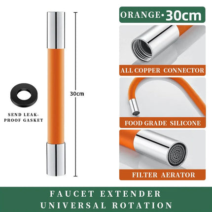 Faucet extension bubbler Rotating outlet tube